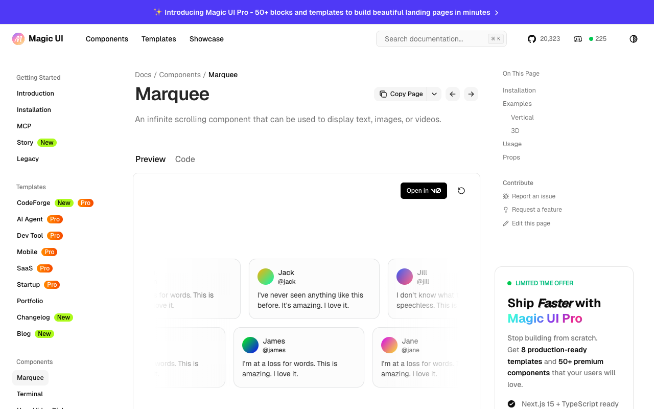 Magic UI 组件效果展示，复制粘贴即可使用