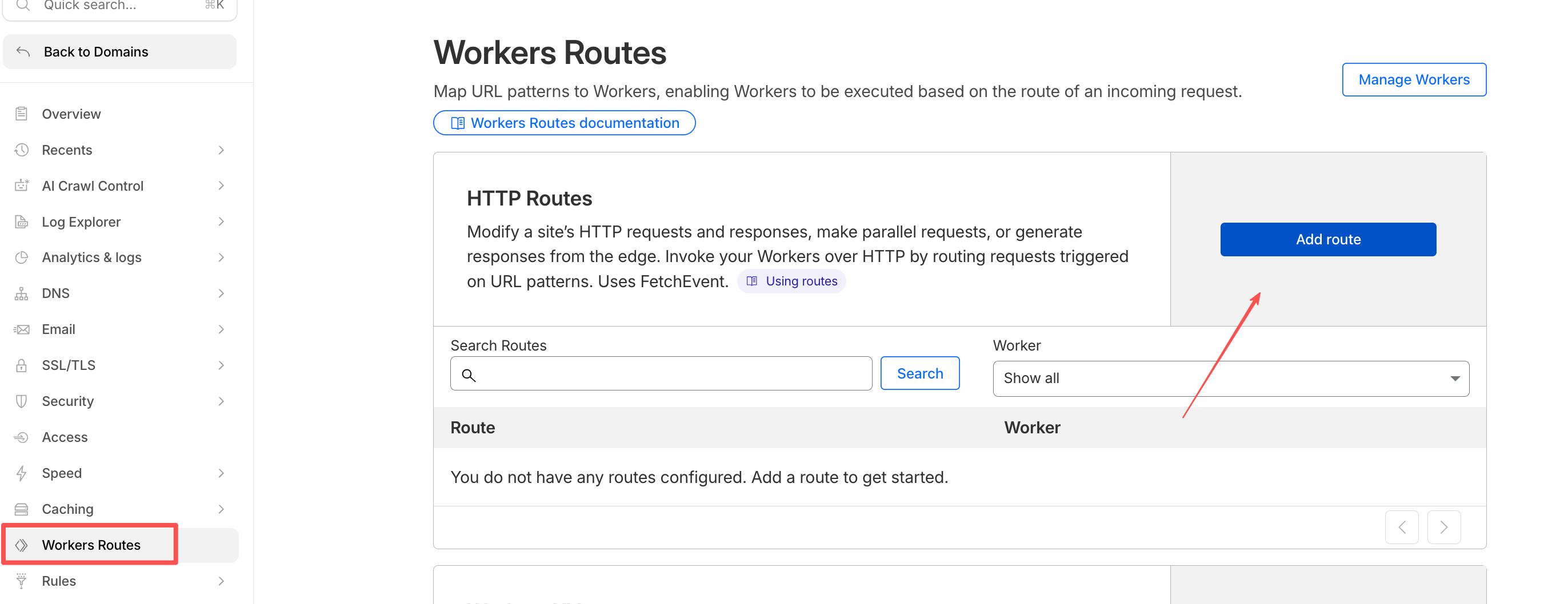 Workers Routes 页面