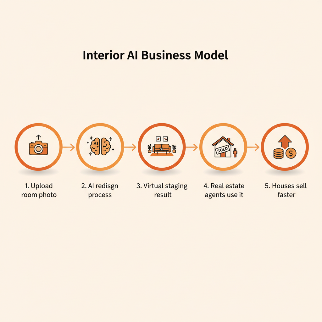 Interior AI 商业模式流程图